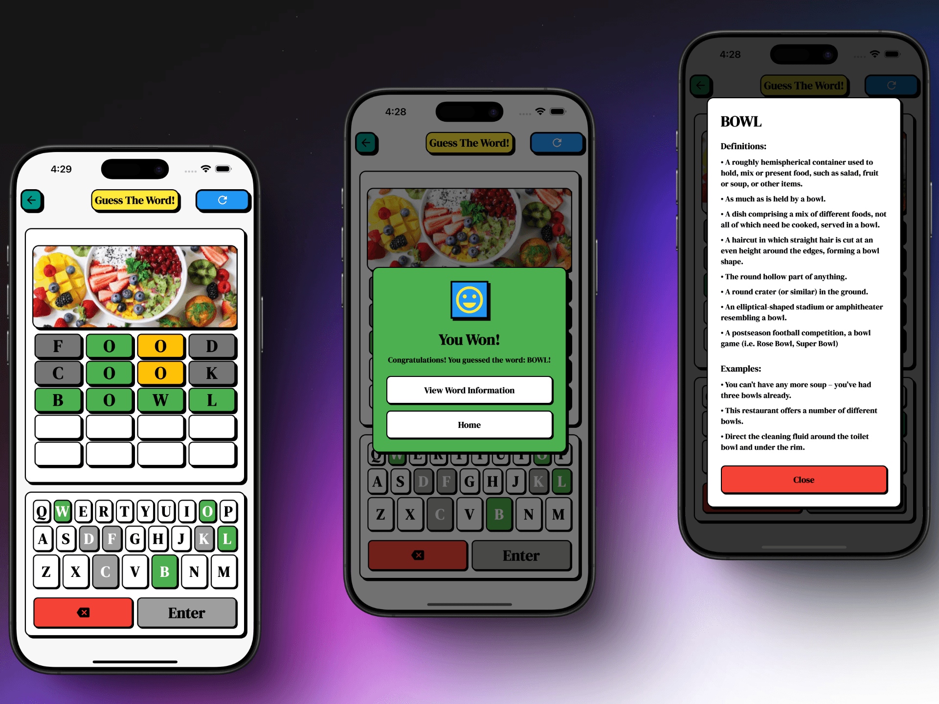 Screenshot of Wordzzle app, image 1