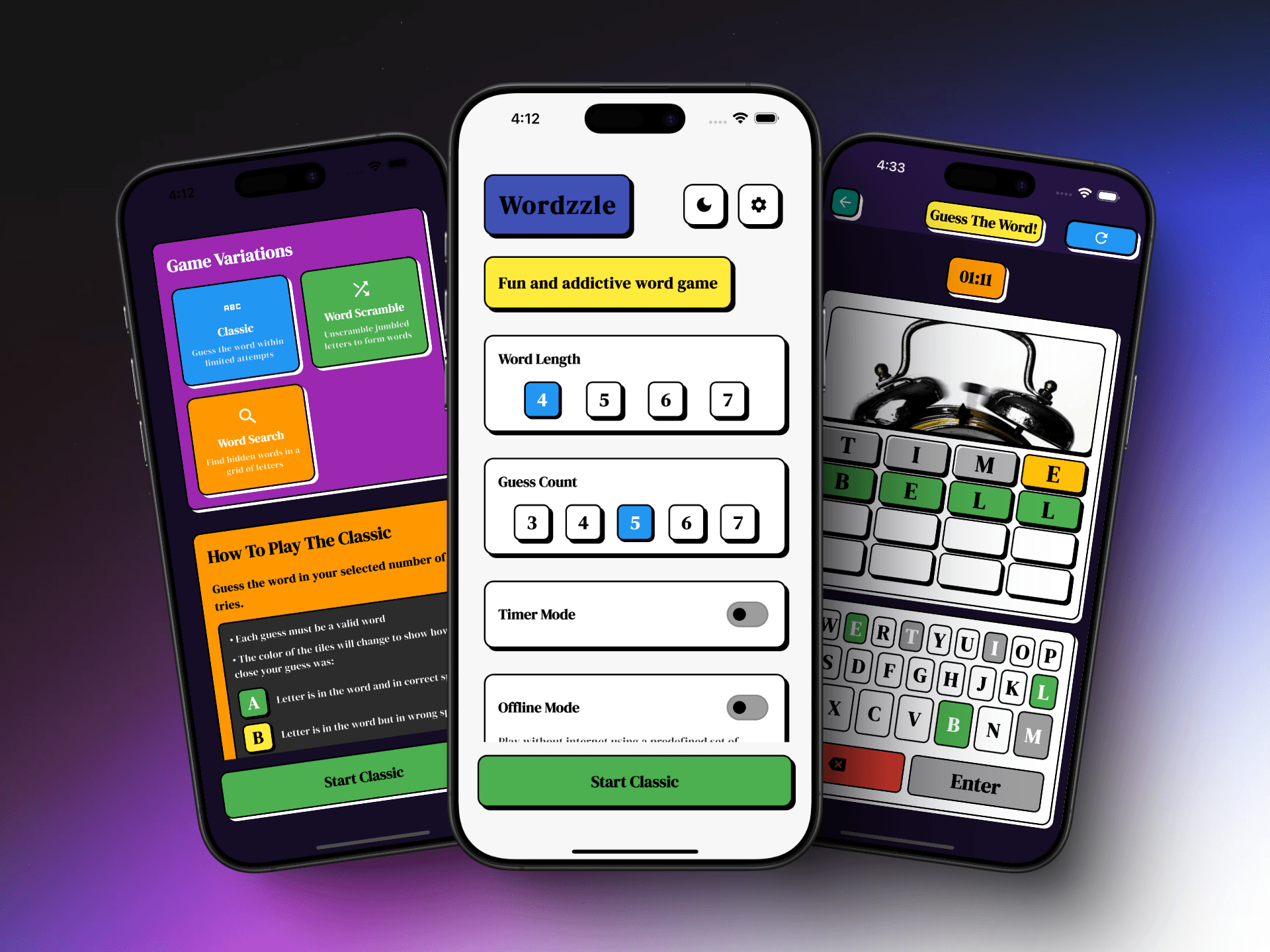 Screenshot of Wordzzle app, image 2