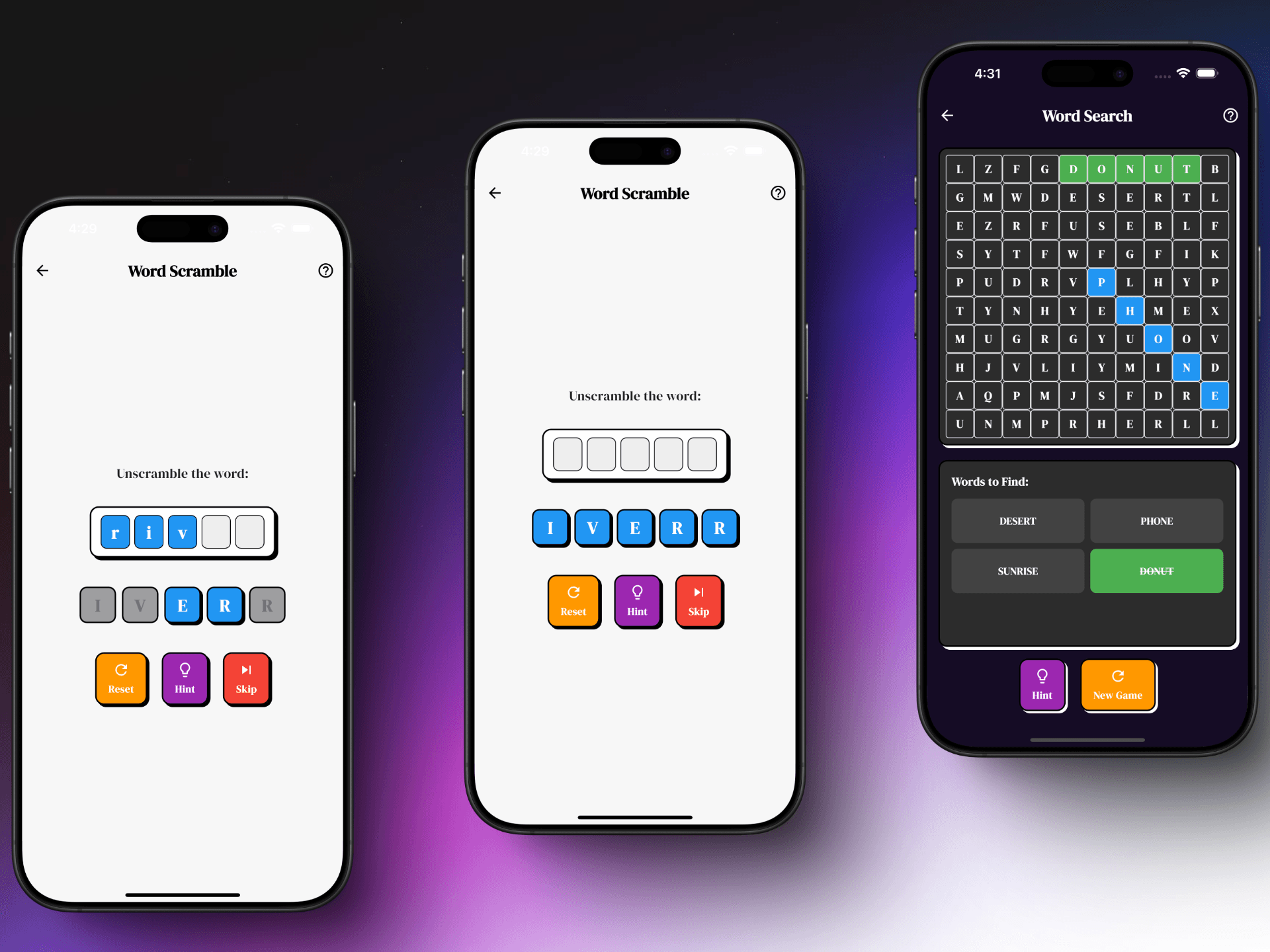 Screenshot of Wordzzle app, image 3
