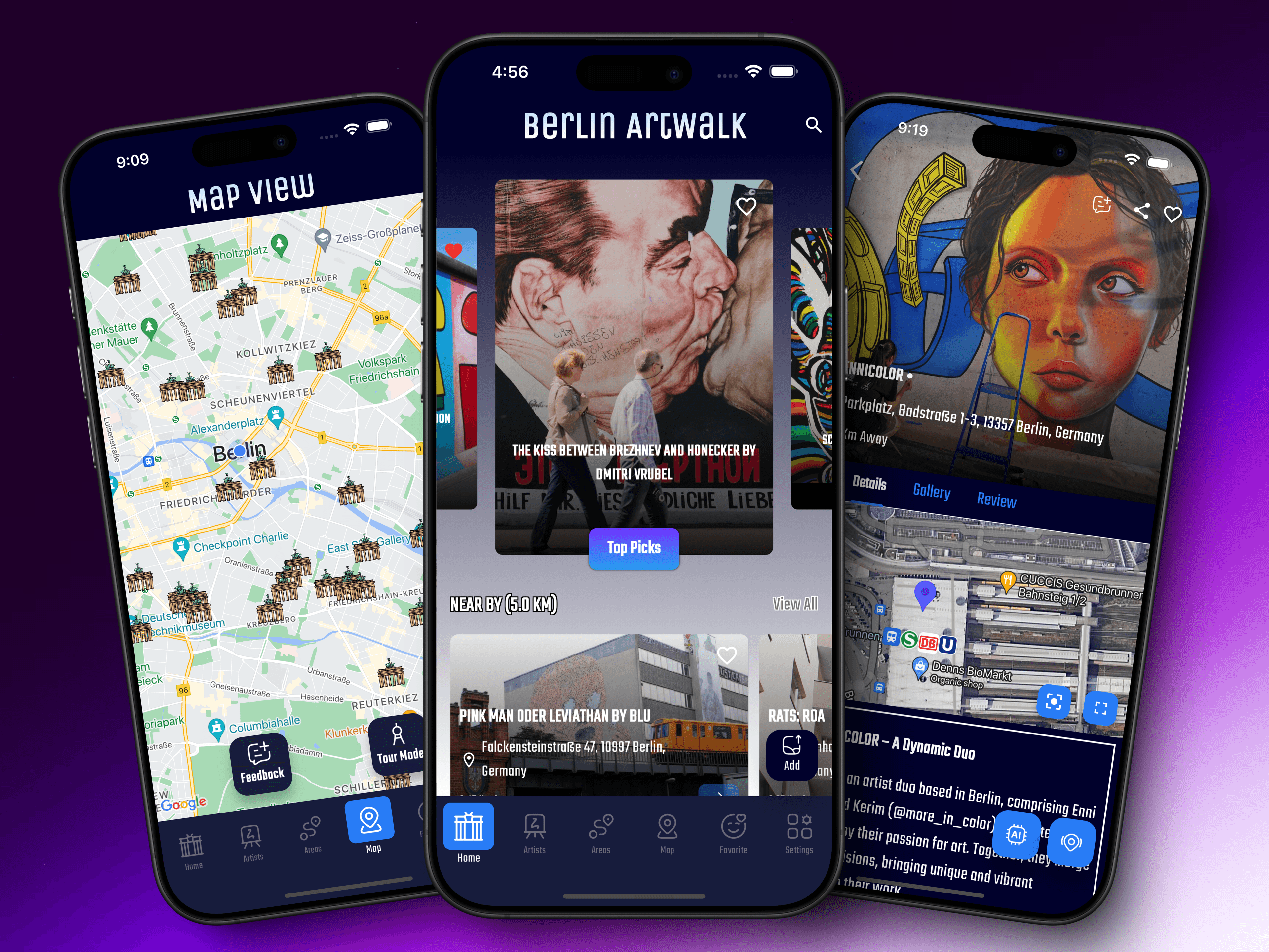 Screenshot of Berlin Artwalk app, image 1