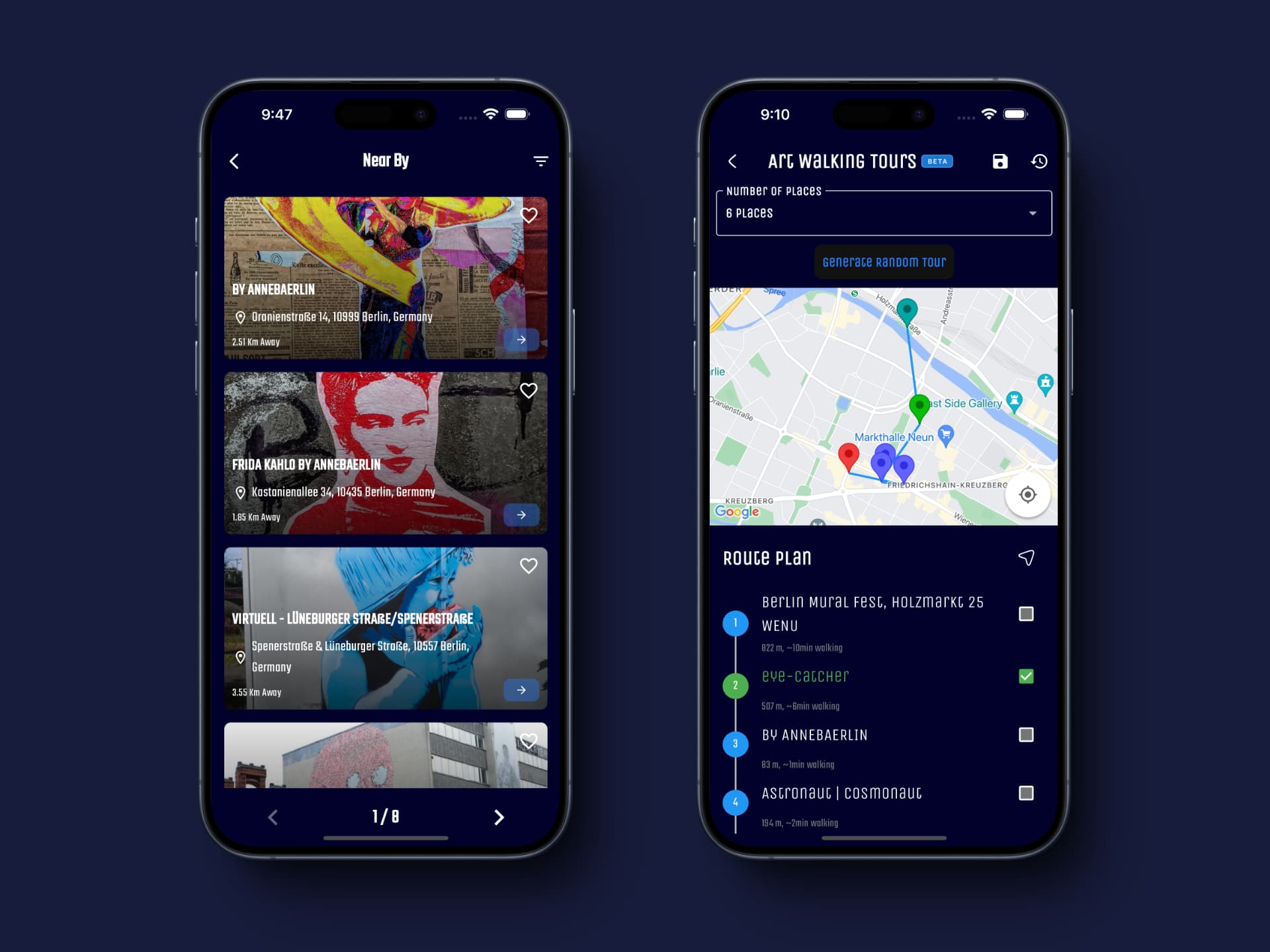 Screenshot of Berlin Artwalk app, image 5