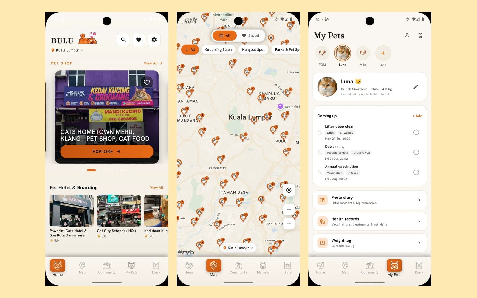 BULU: Pet Care & Vet Finder screenshot 1