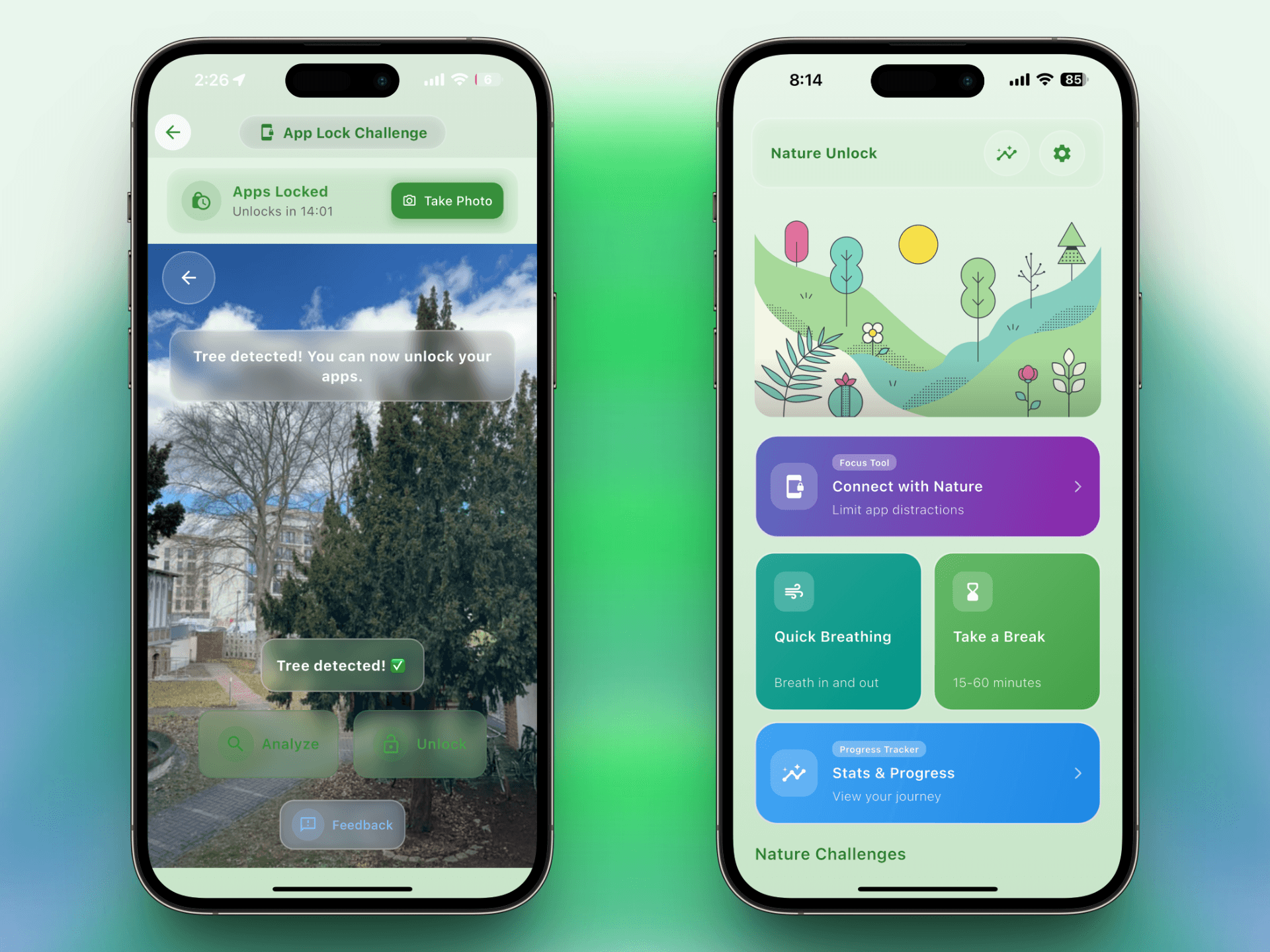 Screenshot of Nature Unlock app, image 1